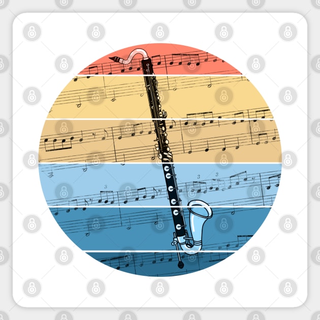 Bass Clarinet Music Notation Clarinetist Woodwind Musician Sticker by doodlerob